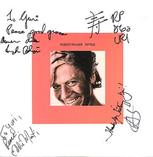 Robert Palmer Riptide - Autographed 12" vinyl single (12 inch record / Maxi-single) UK PLM12RI291685