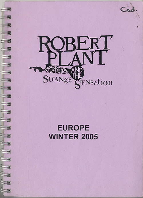 Robert Plant 2005 Tour Itinerary UK PLAITTO612062