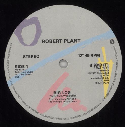 Robert Plant Big Log 12" vinyl single (12 inch record / Maxi-single) UK PLA12BI33803