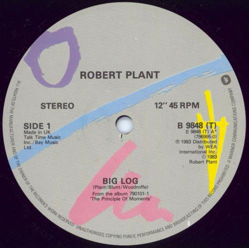 Robert Plant Big Log 12" vinyl single (12 inch record / Maxi-single) UK PLA12BI603606
