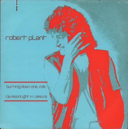 Robert Plant Burning Down One Side 7" vinyl single (7 inch record / 45) Italian PLA07BU331371