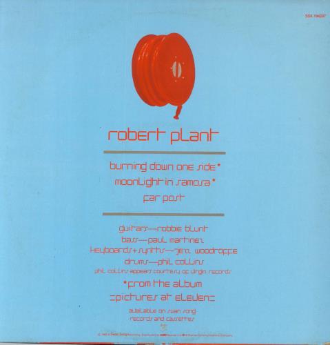 Robert Plant Burning Down One Side 12" vinyl single (12 inch record / Maxi-single) UK PLA12BU825253