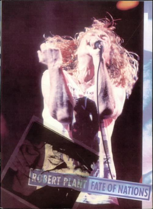 Robert Plant Fate Of Nations tour programme UK PLATRFA80205