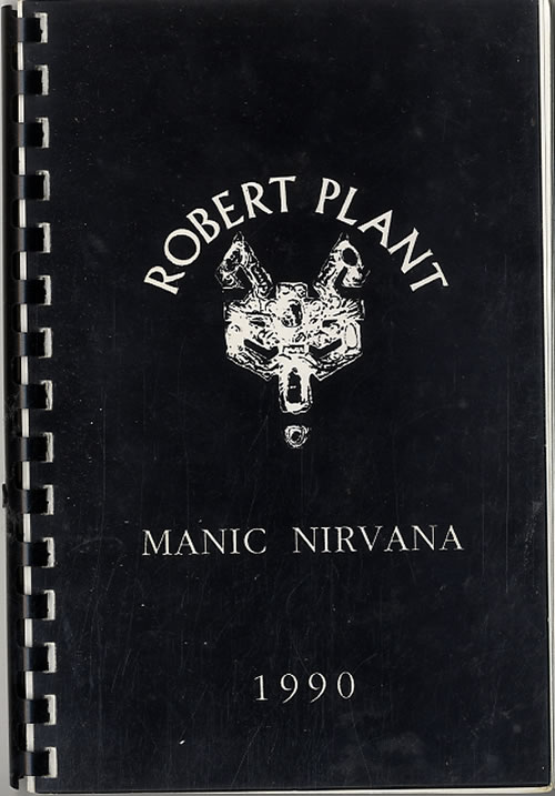 Robert Plant Manic Nirvana - Robert Plant In The U.S.A. 1990 Itinerary UK PLAITMA612073