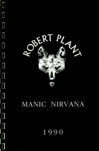 Robert Plant Manic Nirvana 1990 Itinerary US PLAITMA427267