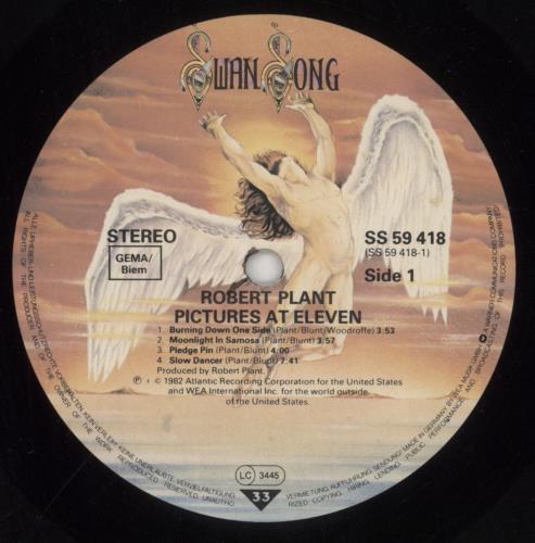 Robert Plant Pictures At Eleven vinyl LP album (LP record) German PLALPPI749910