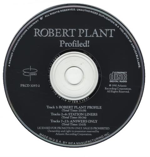 Robert Plant Profiled! CD album (CDLP) US PLACDPR17454