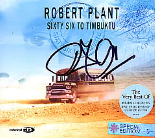 Robert Plant Sixty Six To Timbuktu - Autographed 2 CD album set (Double CD) UK PLA2CSI265981