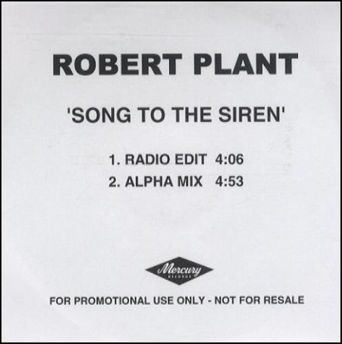 Robert Plant Song To The Siren CD-R acetate UK PLACRSO227810
