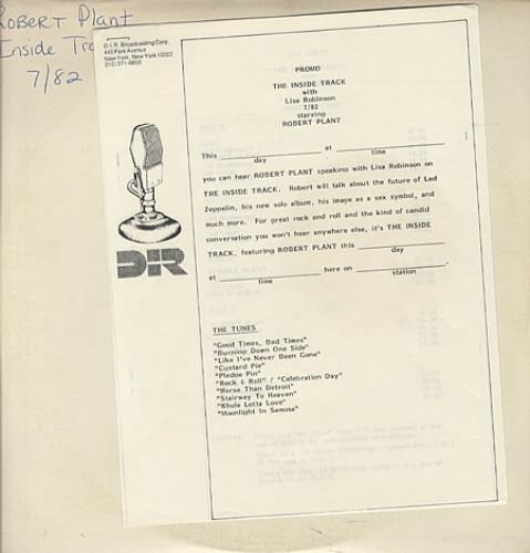 Robert Plant The Inside Track 3-LP vinyl record set (Triple LP Album) US PLA3LTH340261