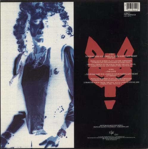 Robert Plant Your Ma Said You Cried In Your Sleep Last Night 12" vinyl single (12 inch record / Maxi-single) UK PLA12YO116781