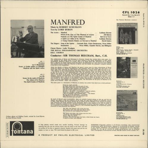 Robert Schumann Manfred 2-LP vinyl record set (Double LP Album) US S5-2LMA766352