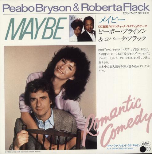 Roberta Flack And Peabo Bryson Maybe - White label + Insert 7" vinyl single (7 inch record / 45) Japanese W1B07MA715347