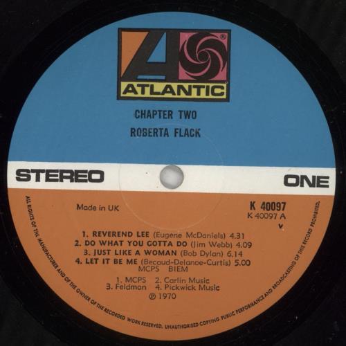 Roberta Flack Chapter Two vinyl LP album (LP record) UK RFKLPCH375054
