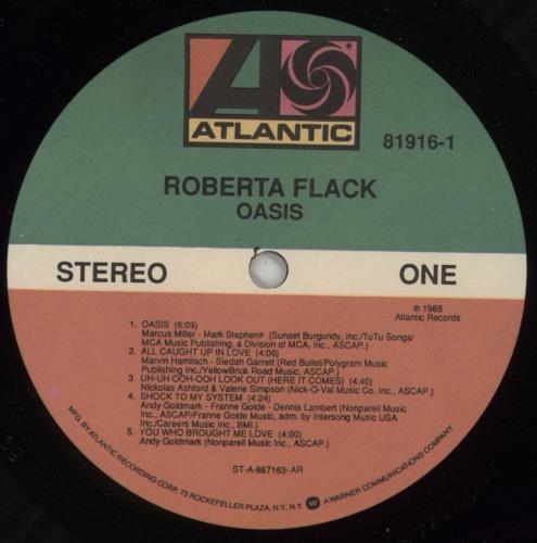 Roberta Flack Oasis vinyl LP album (LP record) US RFKLPOA872425