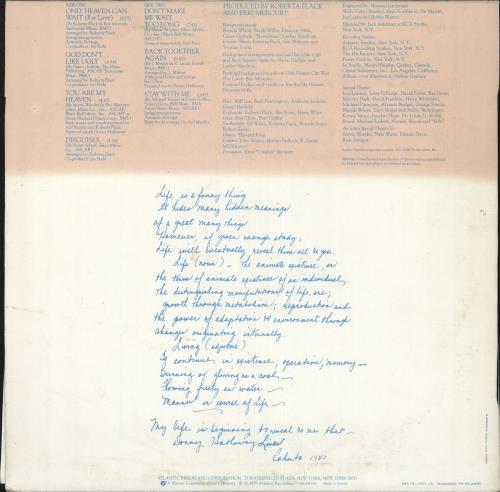 Roberta Flack Roberta Flack Featuring Donny Hathaway vinyl LP album (LP record) Greek RFKLPRO737080