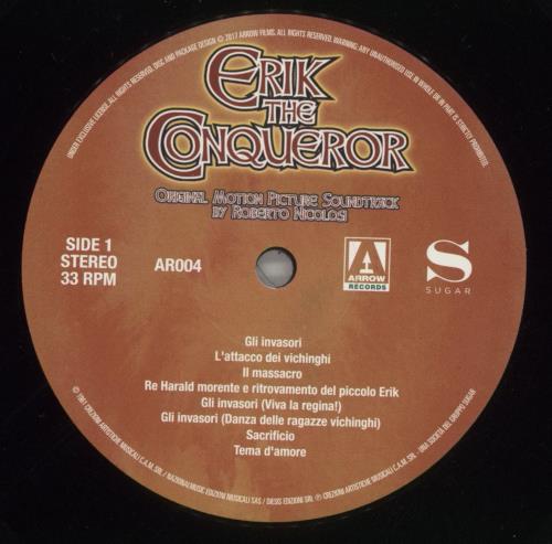 Roberto Nicolosi Erik The Conquerer vinyl LP album (LP record) UK 6XHLPER864768