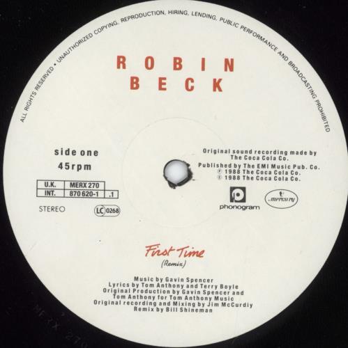 Robin Beck First Time 12" vinyl single (12 inch record / Maxi-single) UK RBE12FI297759