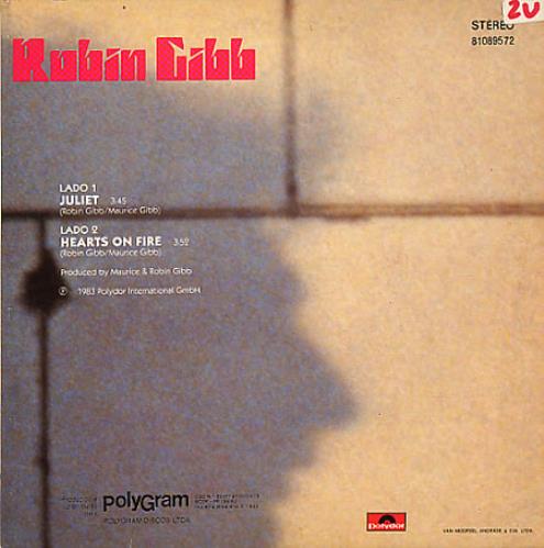 Robin Gibb Juliet 7" vinyl single (7 inch record / 45) Brazilian RGI07JU235402