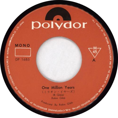 Robin Gibb One Million Years 7" vinyl single (7 inch record / 45) Japanese RGI07ON712972