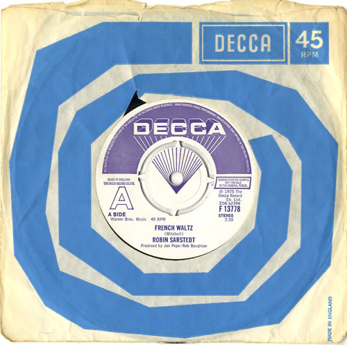 Robin Sarstedt French Waltz 7" vinyl single (7 inch record / 45) UK RS707FR603233