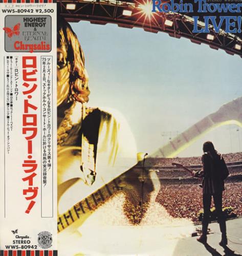 Robin Trower Live! vinyl LP album (LP record) Japanese RTRLPLI194203