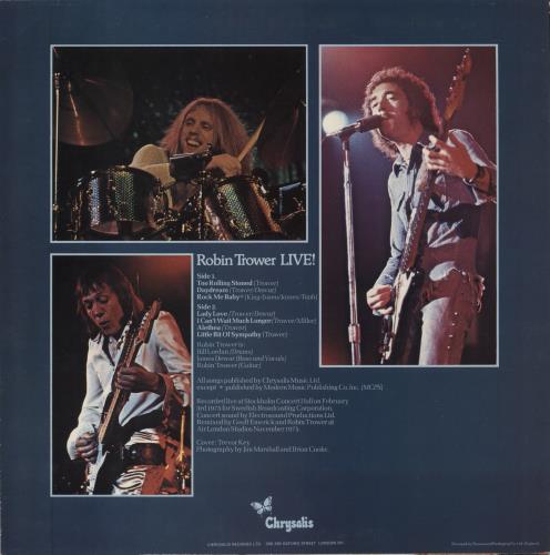 Robin Trower Live! vinyl LP album (LP record) UK RTRLPLI337772