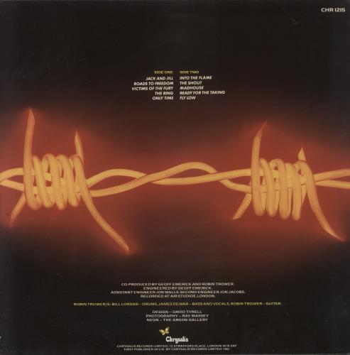 Robin Trower Victims Of The Fury vinyl LP album (LP record) UK RTRLPVI183583