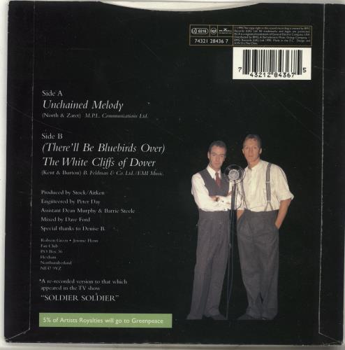 Robson & Jerome Unchained Melody 7" vinyl single (7 inch record / 45) UK RBJ07UN701018