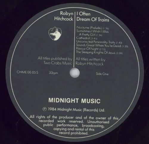 Robyn Hitchcock I Often Dream Of Trains - EX vinyl LP album (LP record) UK RHILPIO825880