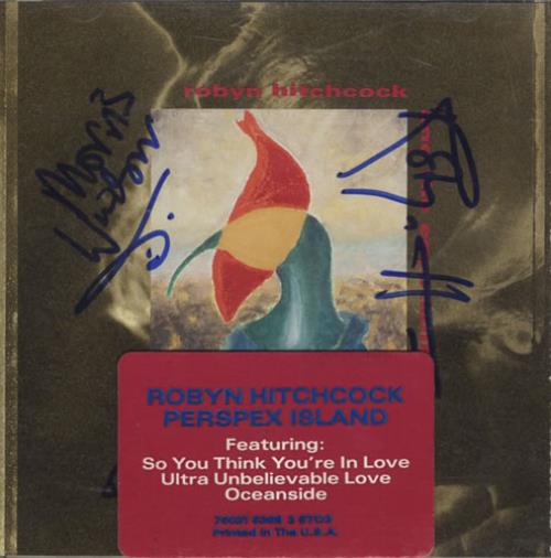 Robyn Hitchcock Perspex Island - Autographed CD album (CDLP) US RHICDPE442215