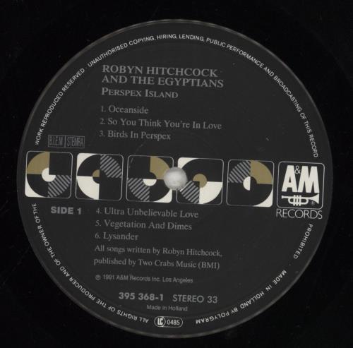 Robyn Hitchcock Perspex Island - EX vinyl LP album (LP record) Dutch RHILPPE856391