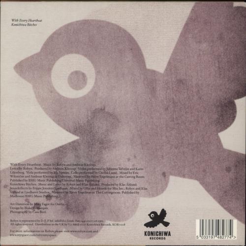 Robyn With Every Heartbeat 7" vinyl single (7 inch record / 45) UK RYN07WI409219