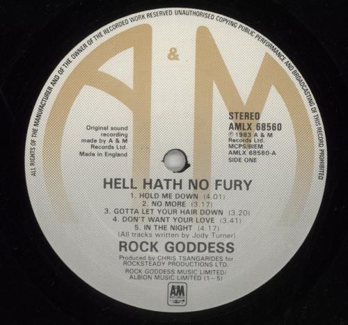 Rock Goddess Hell Hath No Fury vinyl LP album (LP record) UK RGOLPHE480039