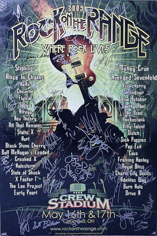 Rock On The Range Signed Mounted Festival Poster display US R2HDISI537122