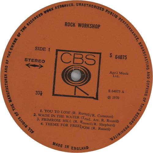 Rock Workshop Rock Workshop vinyl LP album (LP record) UK R1FLPRO662093