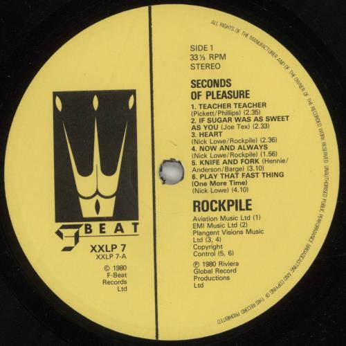 Rockpile Seconds Of Pleasure vinyl LP album (LP record) UK CKPLPSE355812