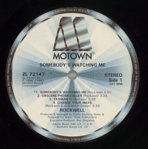 Rockwell Somebody's Watching Me vinyl LP album (LP record) German RWLLPSO625245
