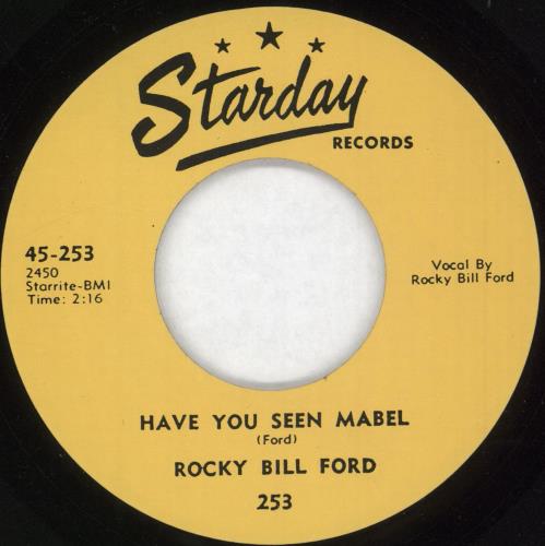Rocky Bill Ford Have You Seen Mabel 7" vinyl single (7 inch record / 45) US 0W907HA737333