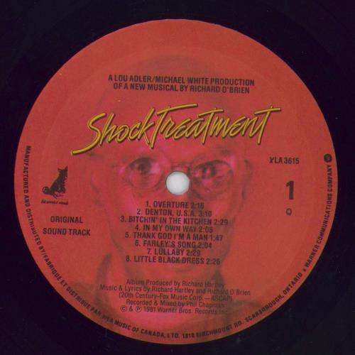 Rocky Horror Shock Treatment vinyl LP album (LP record) Canadian KYHLPSH828533