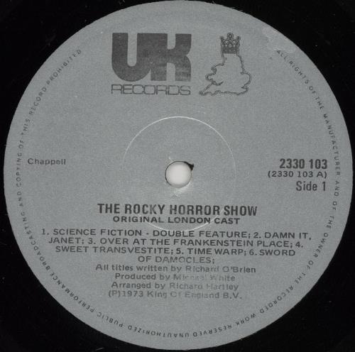 Rocky Horror The Rocky Horror Show vinyl LP album (LP record) South African KYHLPTH754582