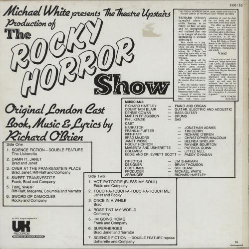 Rocky Horror The Rocky Horror Show vinyl LP album (LP record) South African KYHLPTH754582
