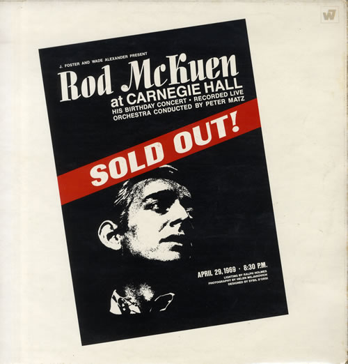 Rod McKuen At Carnegie Hall 2-LP vinyl record set (Double LP Album) UK RMQ2LAT550312