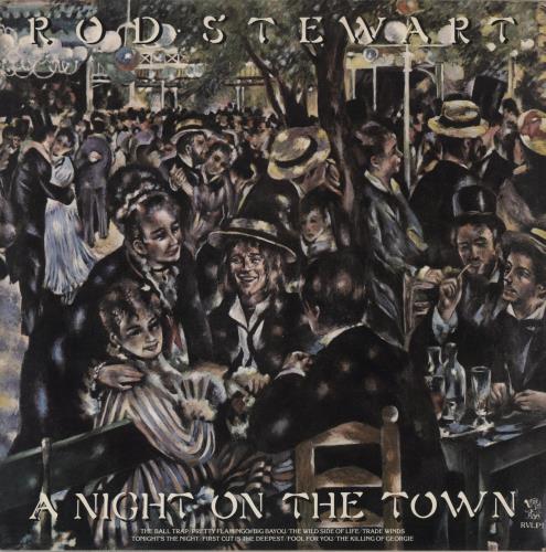 Rod Stewart A Night On The Town + Inner vinyl LP album (LP record) UK RODLPAN863699