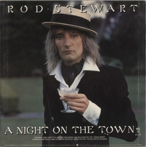 Rod Stewart A Night On The Town + Inner vinyl LP album (LP record) UK RODLPAN863699