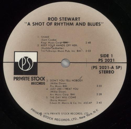 Rod Stewart A Shot Of Rhythm And Blues vinyl LP album (LP record) US RODLPAS228988