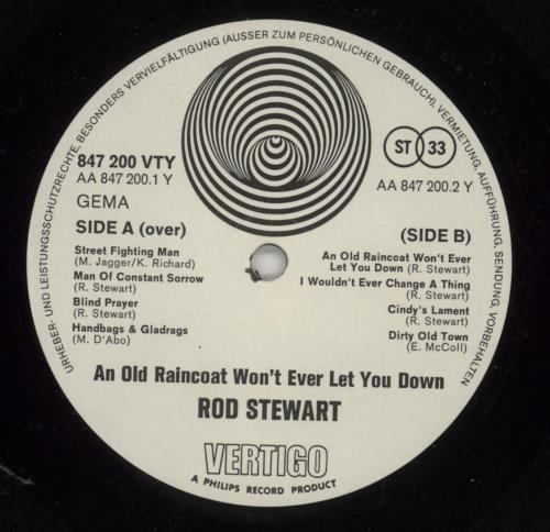 Rod Stewart An Old Raincoat vinyl LP album (LP record) German RODLPAN867730