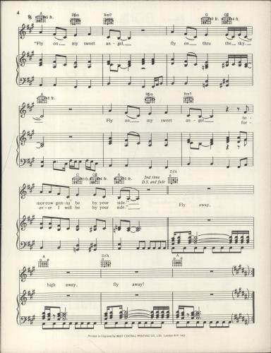 Rod Stewart Angel sheet music UK RODSMAN850268