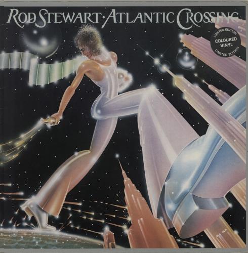Rod Stewart Atlantic Crossing - Orange Vinyl - Stickered Sleeve vinyl LP album (LP record) Dutch RODLPAT130563