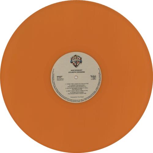 Rod Stewart Atlantic Crossing - Orange Vinyl - Stickered Sleeve vinyl LP album (LP record) Dutch RODLPAT130563
